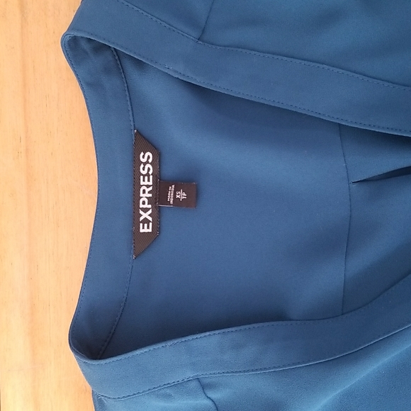 Express Teal Blouse - Picture 2 of 7